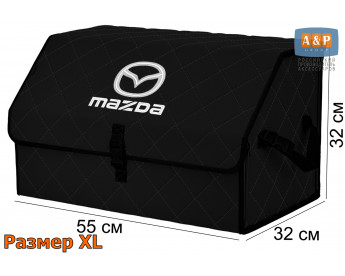 Саквояж "Союз" в багажник Mazda (Мазда), размер XL. Цвет: черный с черной прострочкой Ромб.
